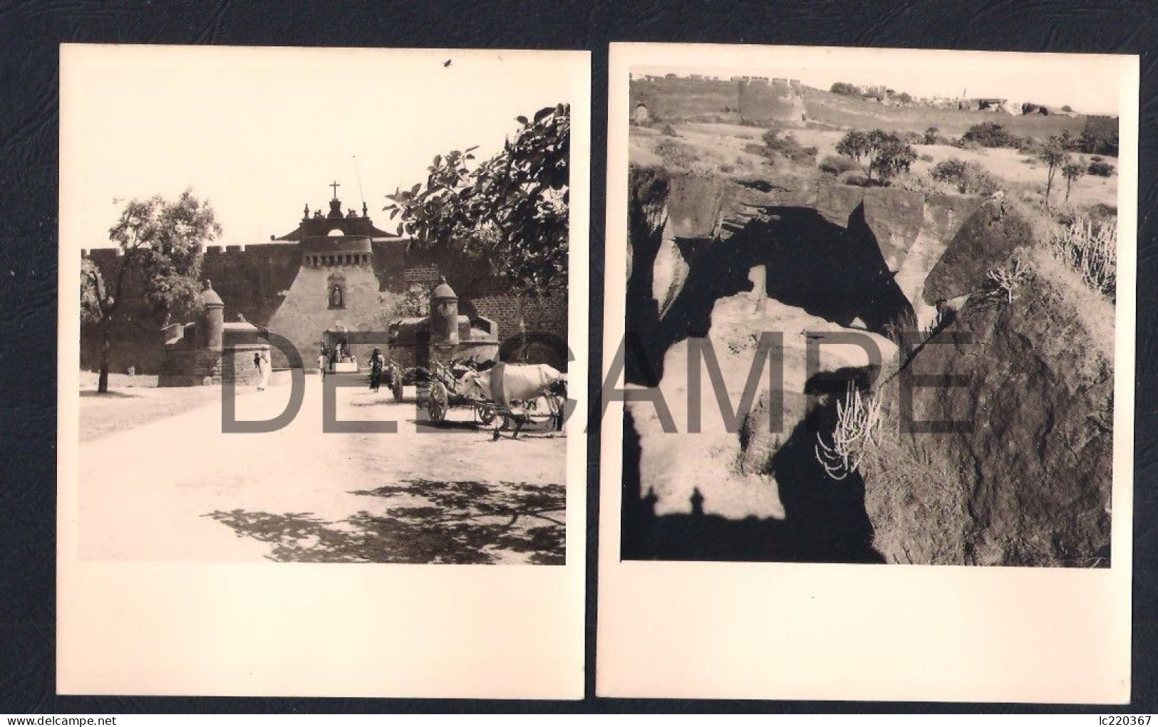 LOT W/25 REAL PHOTOS PORTUGAL INDIA PORTUGUESA DIU PORTUGUESE INDIA - RUAS STREETS MONUMENTOS FORTALEZAS - 1950's