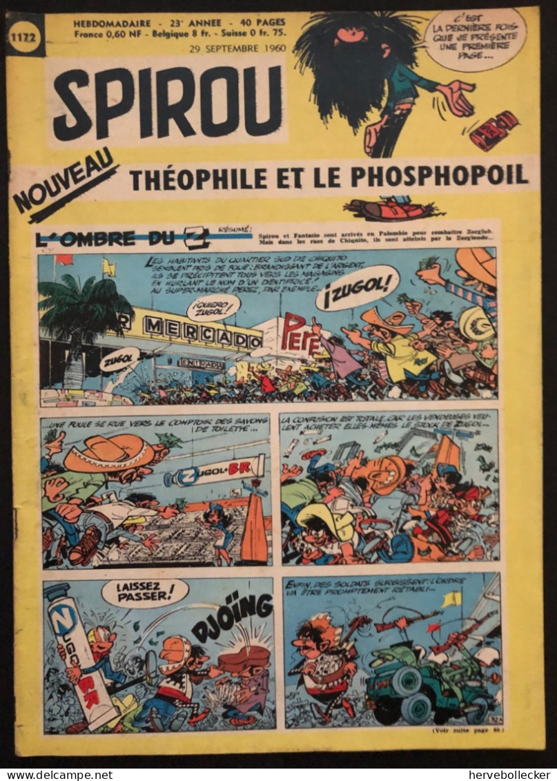 Spirou Hebdomadaire N° 1172 - 1960 - Spirou Magazine