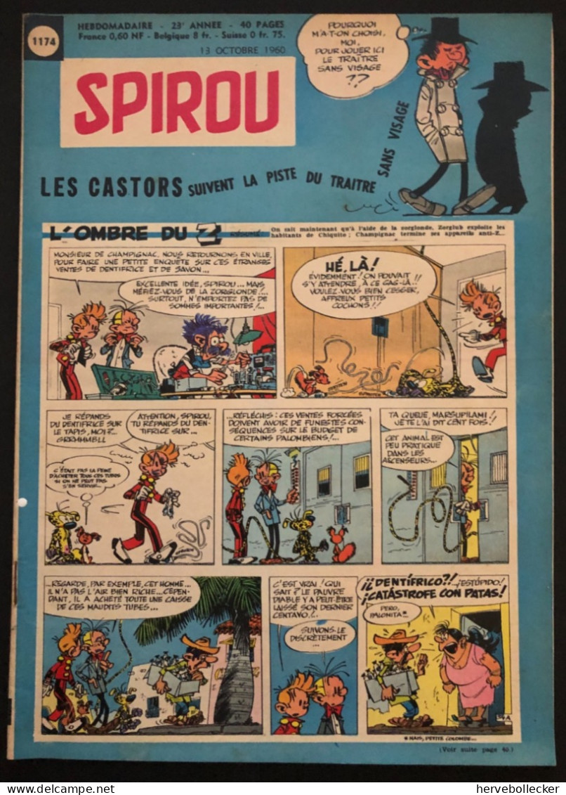 Spirou Hebdomadaire N° 1174 - 1960 - Spirou Magazine