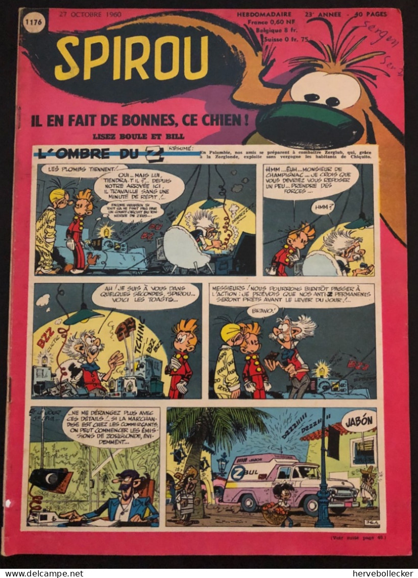 Spirou Hebdomadaire N° 1176 - 1960 - Spirou Magazine