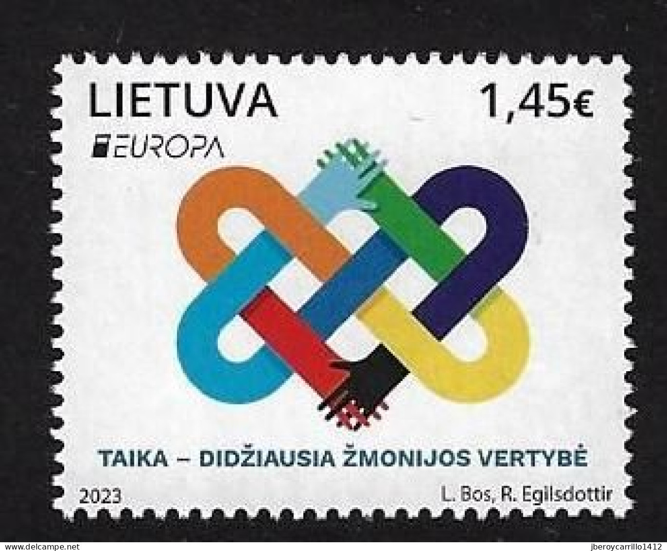 LITUANIA /LITHUANIA /LITAUEN /LIETUVA9- EUROPA-CEPT 2023 -"“PEACE – The Highest Value Of Humanity”".- SET Of 1 STAMP - N - 2023