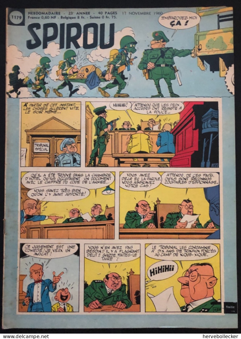 Spirou Hebdomadaire N° 1179 - 1960 - Spirou Magazine