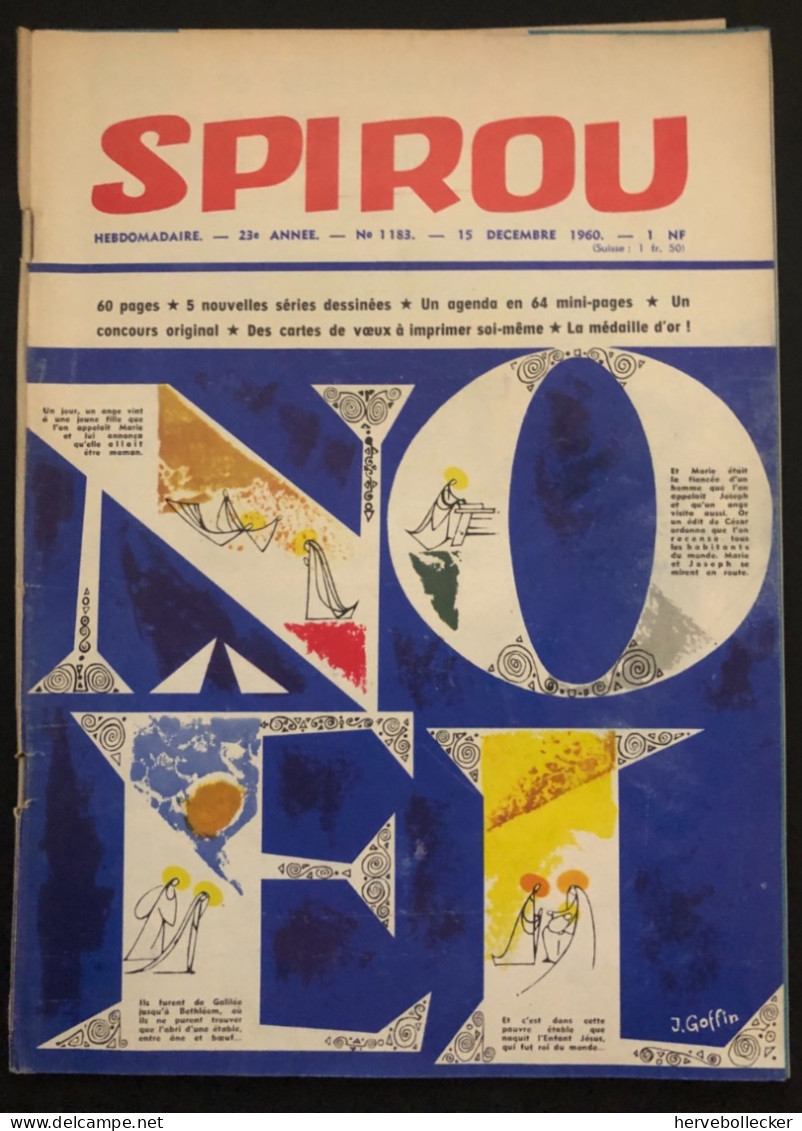 Spirou Hebdomadaire N° 1183 - 1960 - Spirou Magazine
