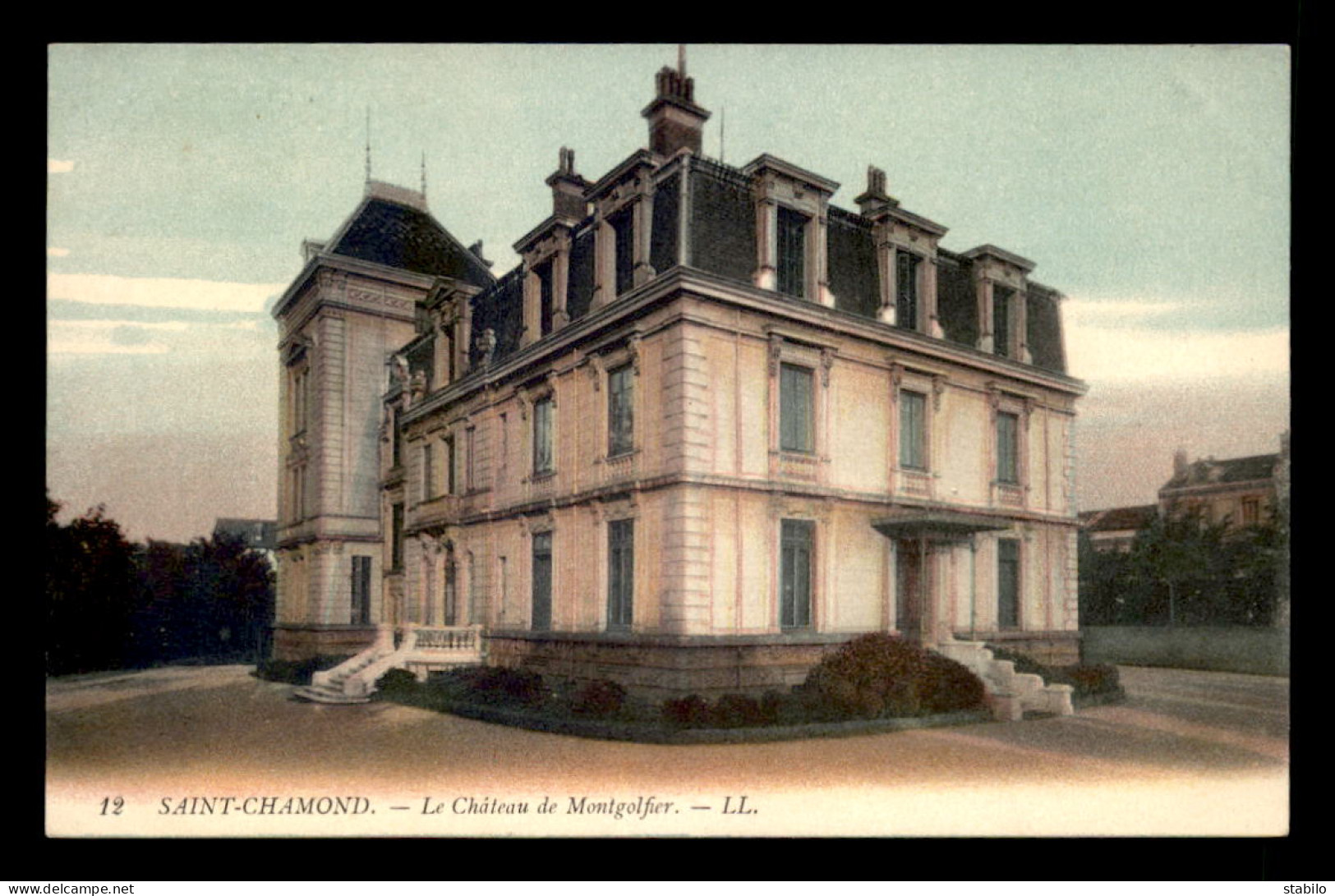 42 - ST-CHAMOND - LE CHATEAU DE MONTGOLFIER - CARTE COLORISEE - Saint Chamond