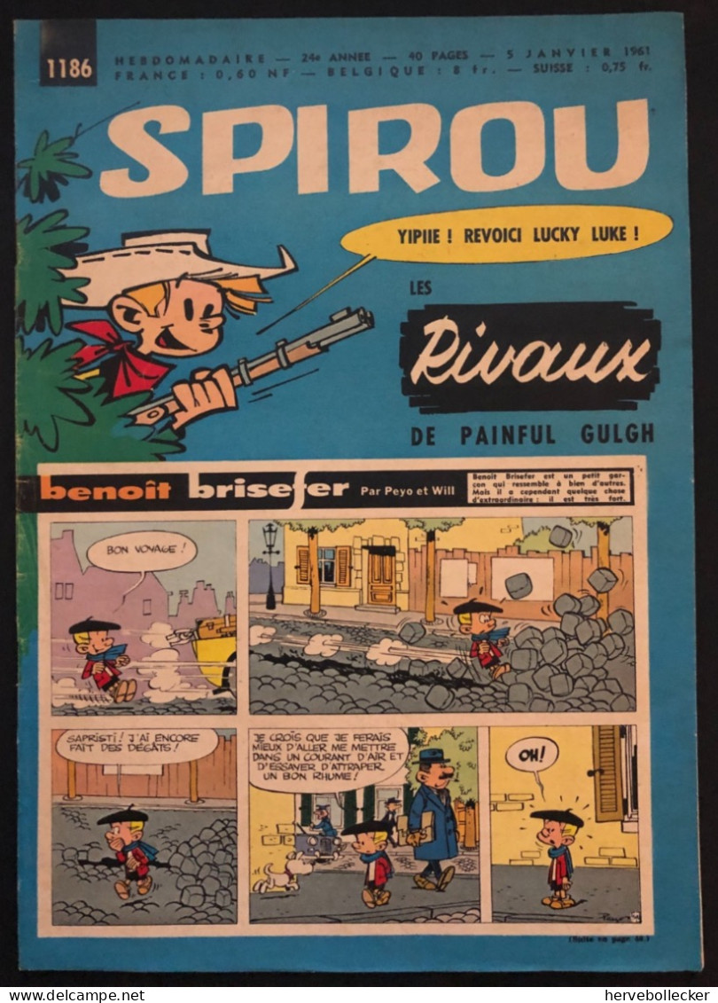 Spirou Hebdomadaire N° 1186 - 1961 - Spirou Magazine