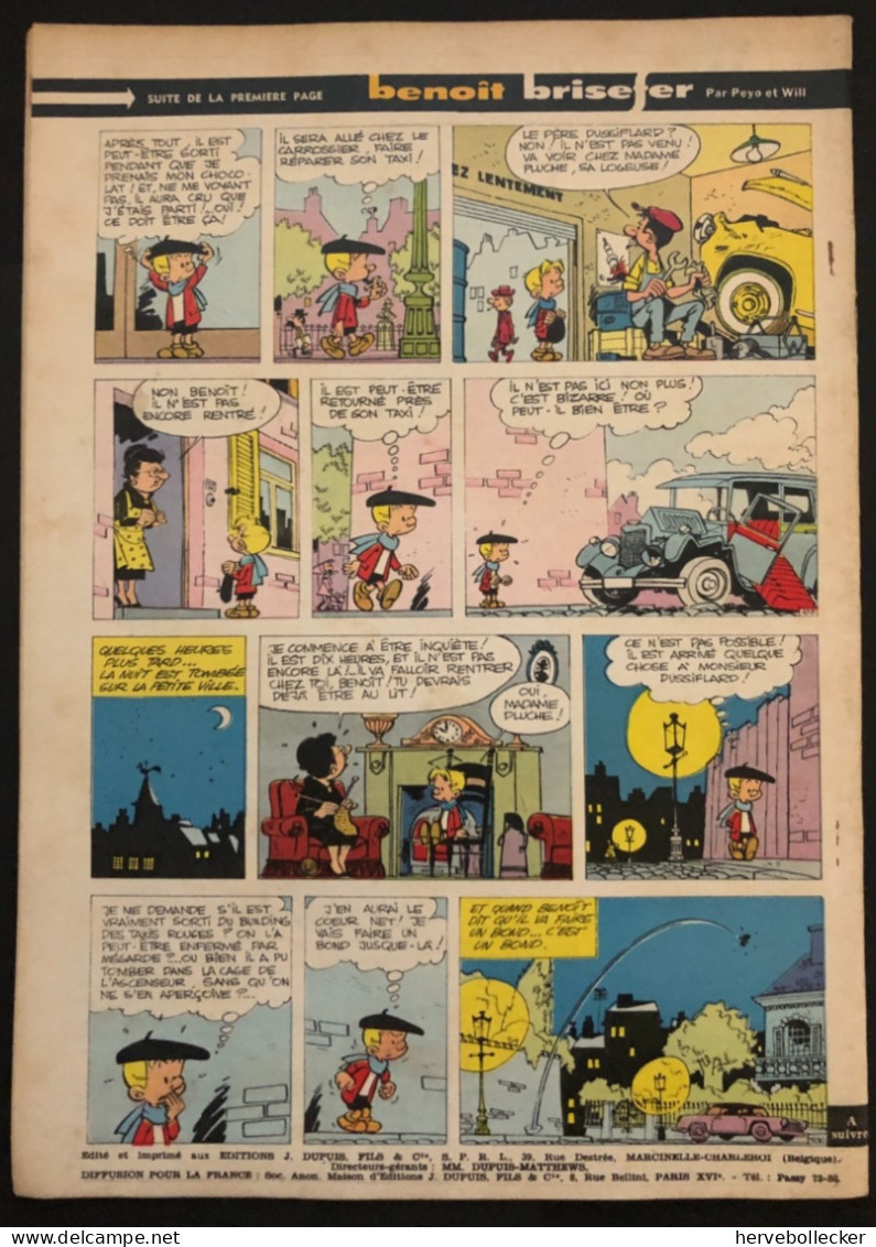 Spirou Hebdomadaire N° 1191 - 1961 - Spirou Magazine