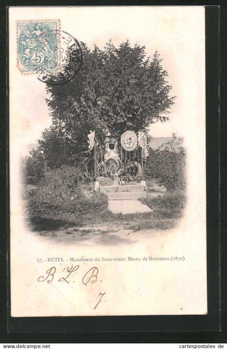 CPA Nuits-St-Georges, Monument Du Franc-tireur Mesny De Boisseaux  - Nuits Saint Georges