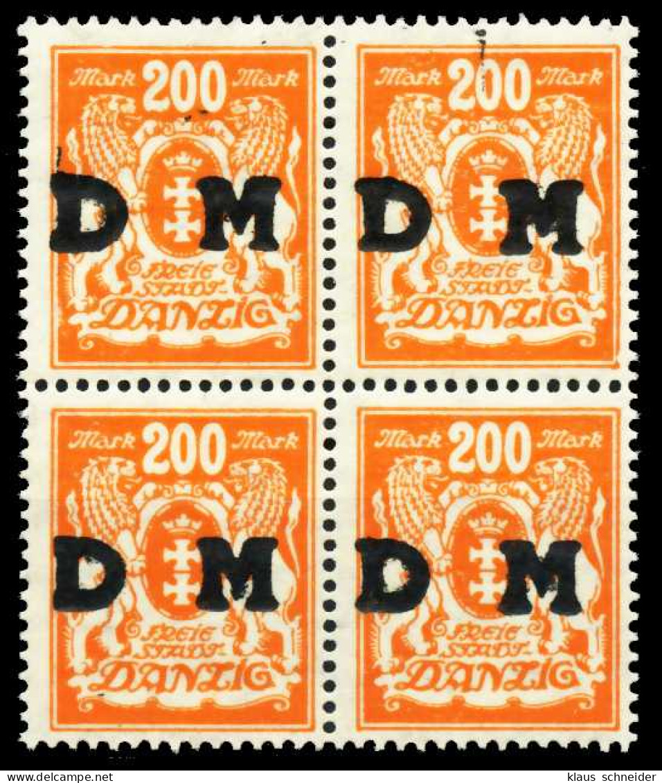 DANZIG DIENSTMARKEN Nr 38 Postfrisch VIERERBLOCK X60D716 - Postfris
