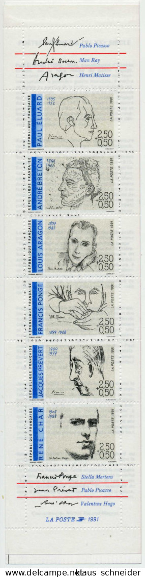 FRANKREICH MARKENHEFT Nr MH26 2819C-2824C Postfrisch S003202 - Personnages