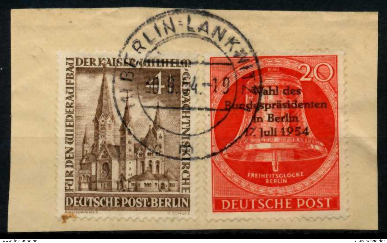 BERLIN 1953 Nr 106 Und 118 Gestempelt Briefstück Zentrisch X76D656 - Used Stamps