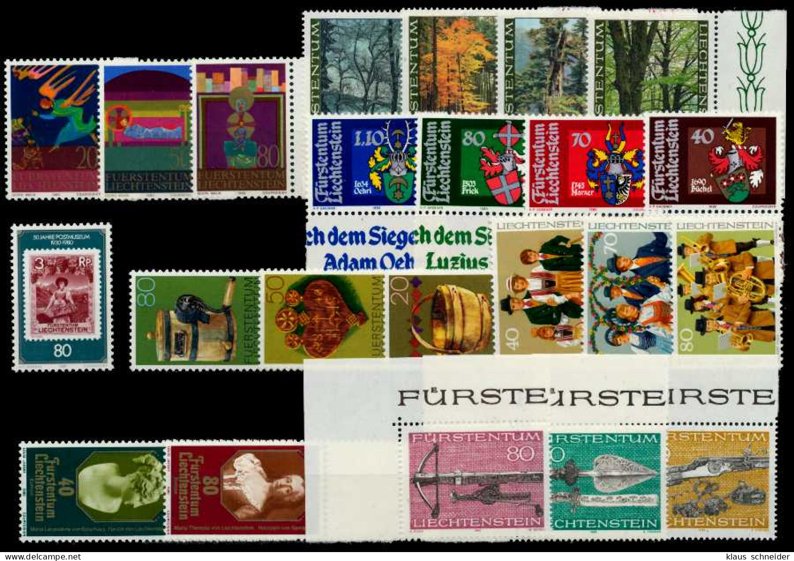 LIECHTENSTEIN Nr 741-763 Postfrisch JAHRGANG S544F4A - Annate Complete