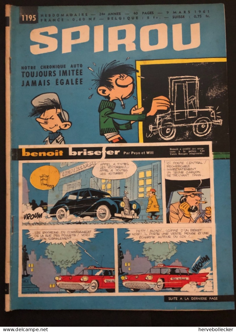 Spirou Hebdomadaire N° 1195 - 1961 - Spirou Magazine