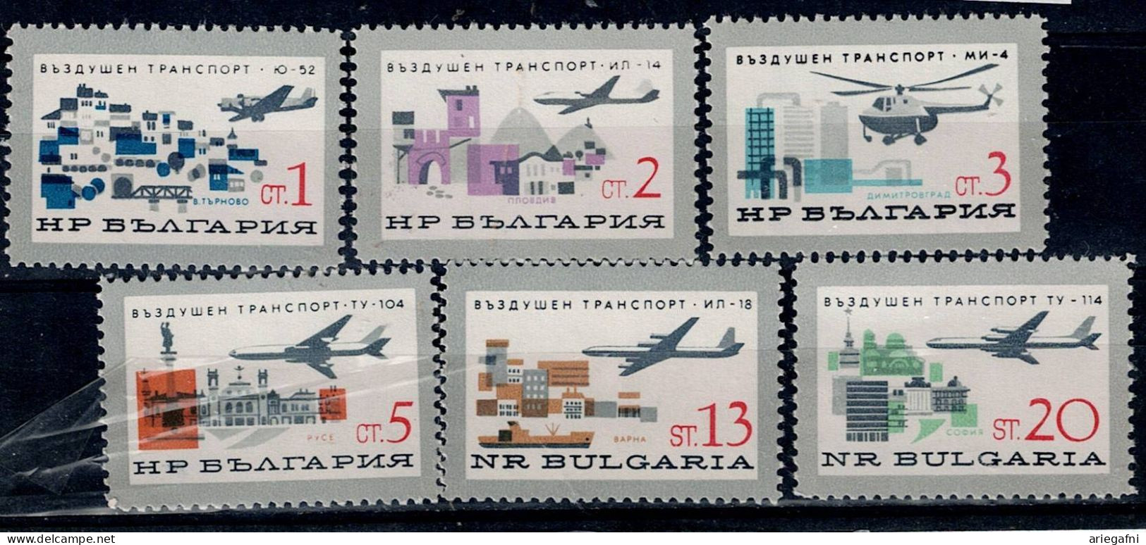 BULGARIA 1965 AIR TRAFFIC MI No 1583-8 MNH VF!! - Unused Stamps
