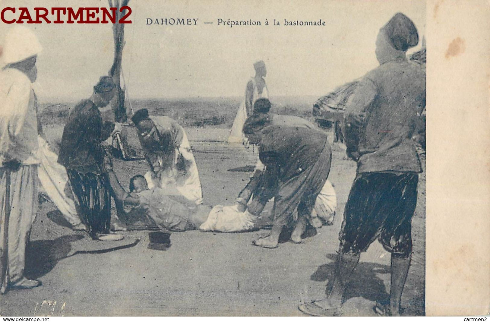 DAHOMEY BENIN PREPARATION A LA BASTONNADE SUPPLICE TORTURE ETHNIC ETHNOLOGIE AFRIQUE - Dahome