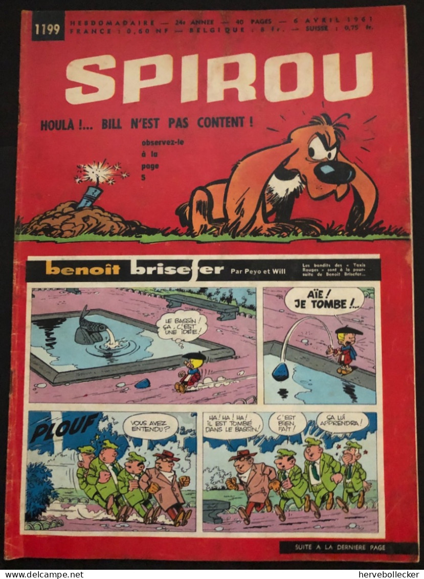 Spirou Hebdomadaire N° 1199 - 1961 - Spirou Magazine