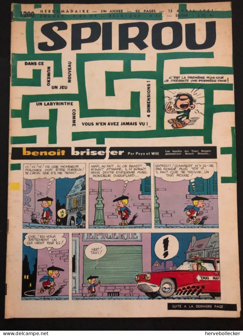Spirou Hebdomadaire N° 1200 - 1961 - Spirou Magazine