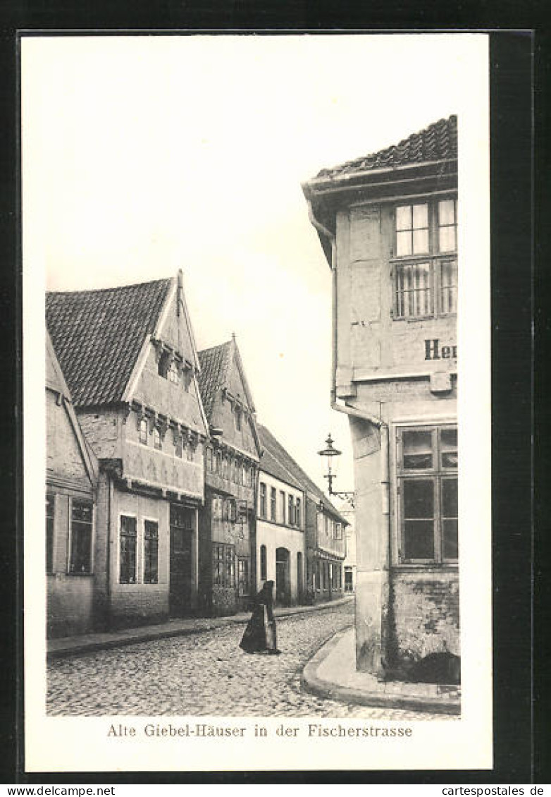 AK Buxtehude, Alte Giebel-Häuser In Der Fischerstrasse  - Buxtehude