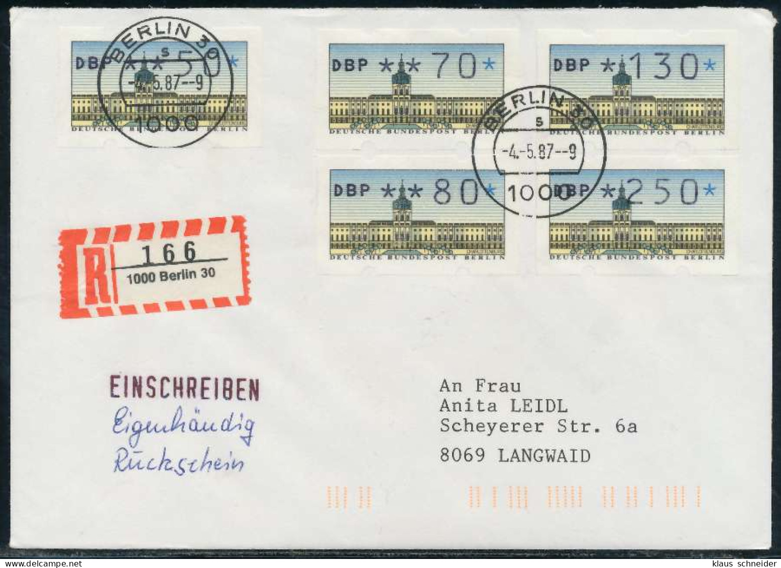 BERLIN ATM Nr VS1-10-300 EST BRIEF FDC X7E470A - Briefe U. Dokumente