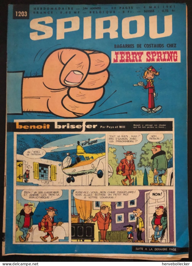 Spirou Hebdomadaire N° 1203 - 1961 - Spirou Magazine