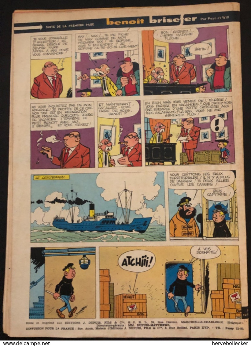 Spirou Hebdomadaire N° 1203 - 1961 - Spirou Magazine