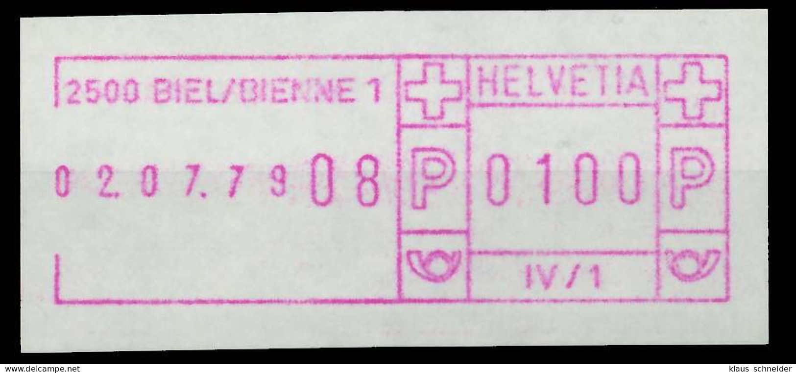 SCHWEIZ SCHALTERFREISTEMPEL Nr SFS1979 BIEL Postfrisch X7E650A - Automatenzegels