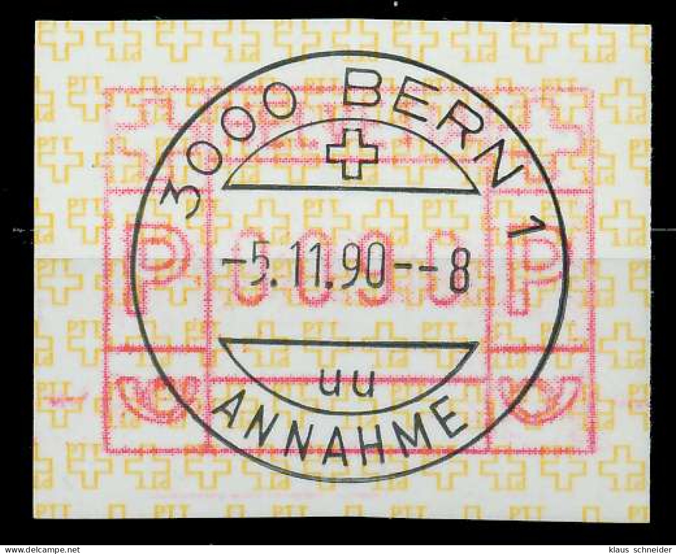 SCHWEIZ ATM A4 Nr 4 0090 Zentrisch Gestempelt X7E6552 - Automatic Stamps
