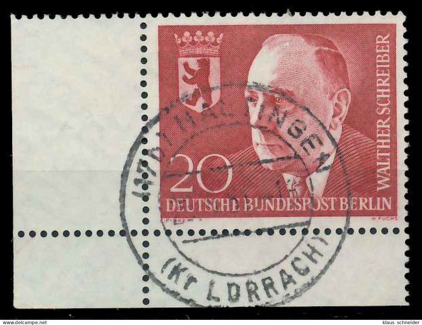 BERLIN 1960 Nr 192 Zentrisch Gestempelt ECKE-ULI X7E8416 - Used Stamps