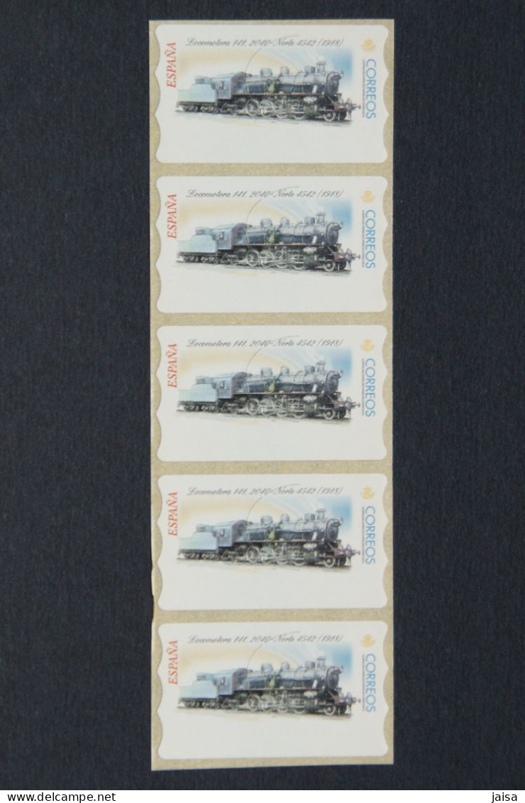 ESPAÑA. LOCOMOTORAS ANTIGUAS.CONJUNTO DE 20 ETIQUETAS POSTALES NUEVAS. - Automaatzegels [ATM]