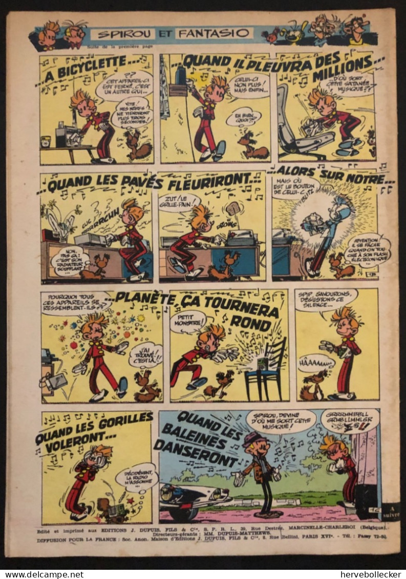 Spirou Hebdomadaire N° 1205 - 1961 - Spirou Magazine