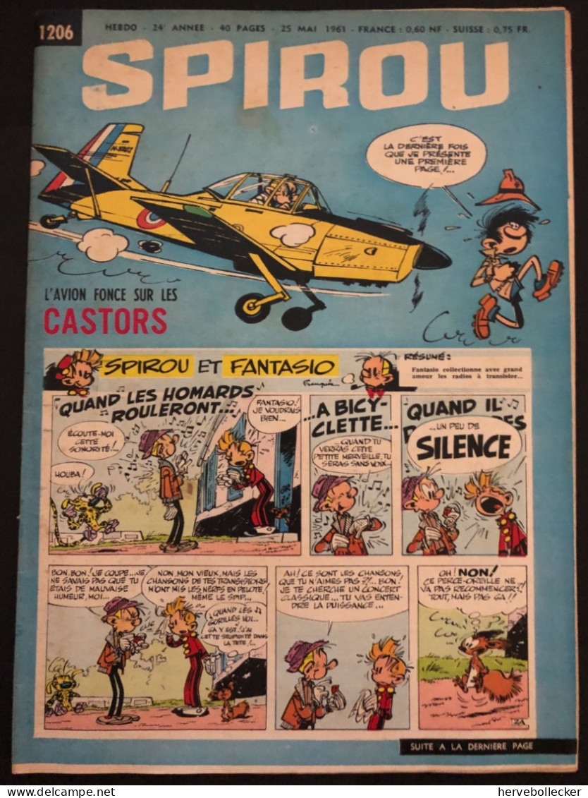 Spirou Hebdomadaire N° 1206 - 1961 - Spirou Magazine