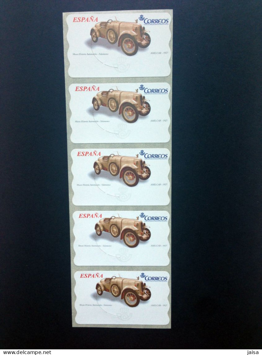 ESPAÑA.COCHES DE EPOCA.ATMSConjunto De 35 Etiquetas Postales Nuevas Y Limpias. - Machine Labels [ATM]