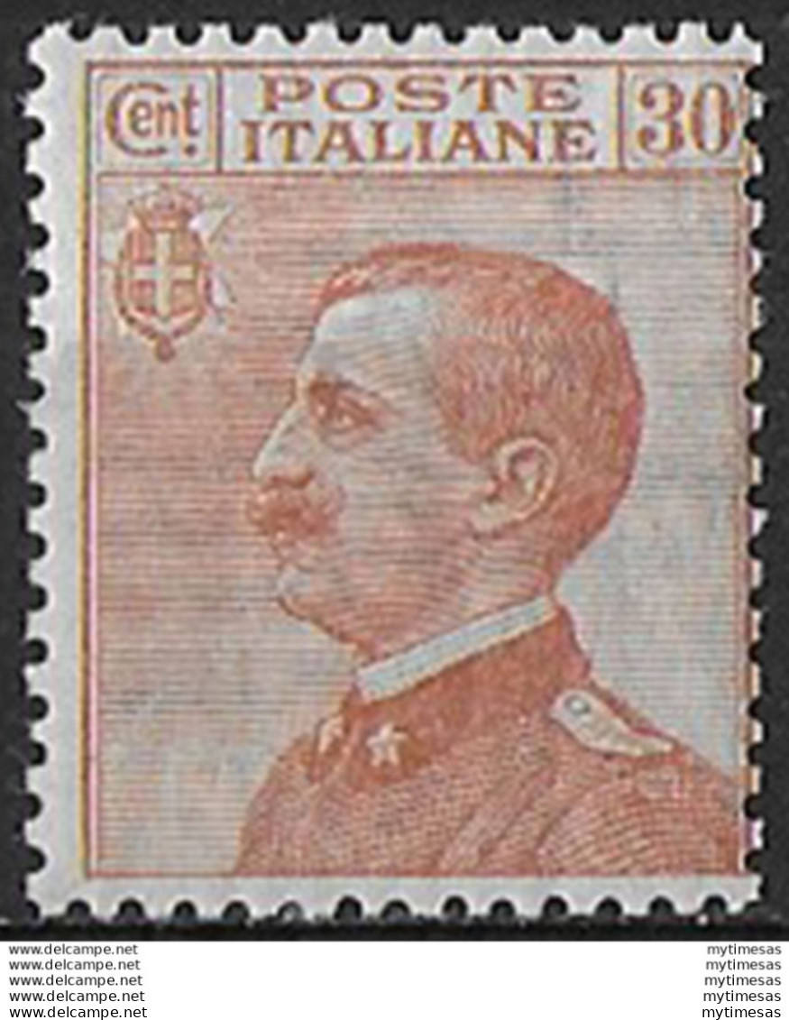 1922 Italia VE III 30c. Bruno Arancio Mc MNH Sassone N. 127 - Andere & Zonder Classificatie