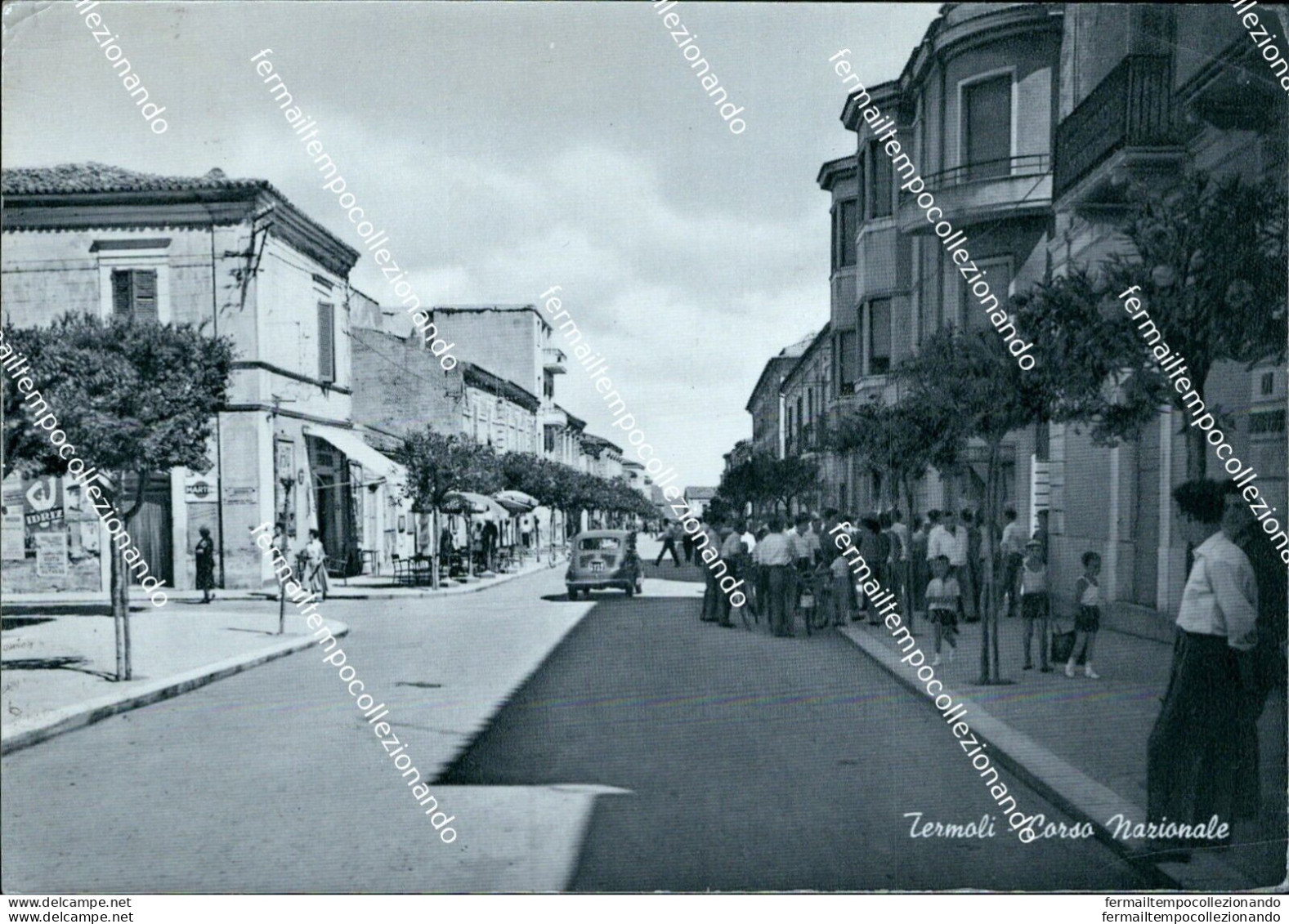 Cl535 Cartolina Termoli Corso Nazionale Provincia Di Campobasso Molise - Campobasso