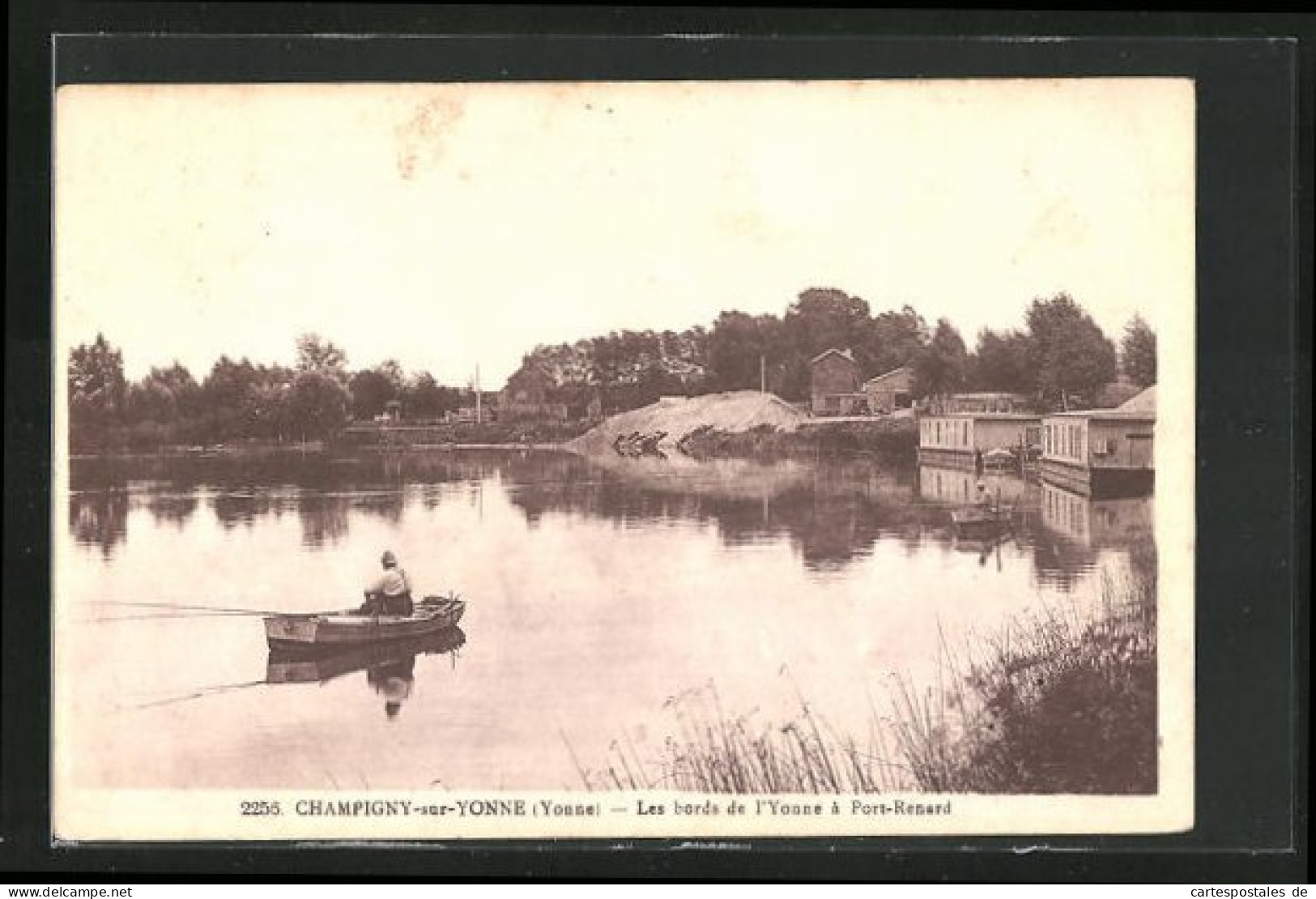CPA Champigny-sur-Yonne, Les Bords De L`Yonne à Port-Renard  - Champigny