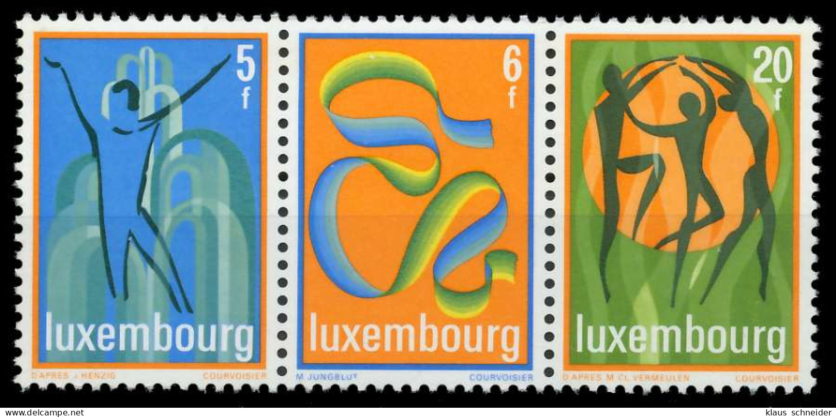 LUXEMBURG 1978 Nr 964-966 Postfrisch 3ER STR X7F4B2E - Unused Stamps