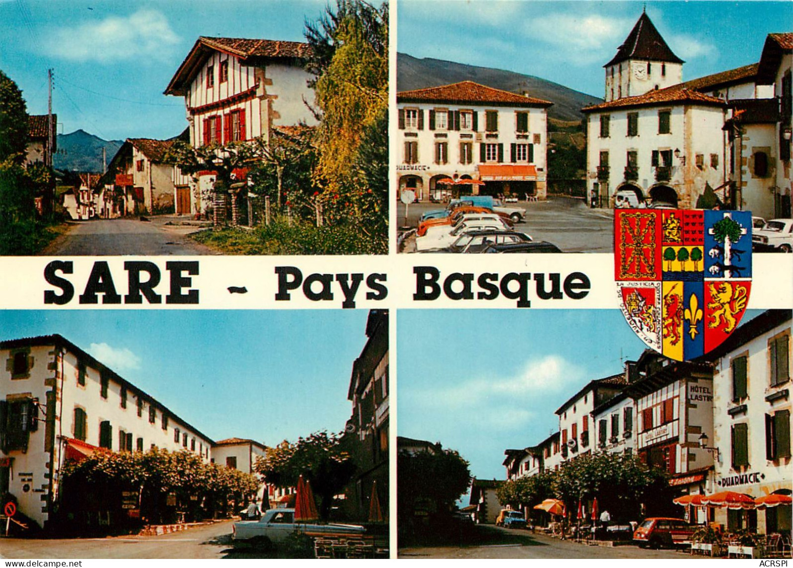 PYRENEES ATLANTIQUES  SARE MAISONS BASQUES LA PLACE  (scan Recto-verso) KEVREN0341 - Sare