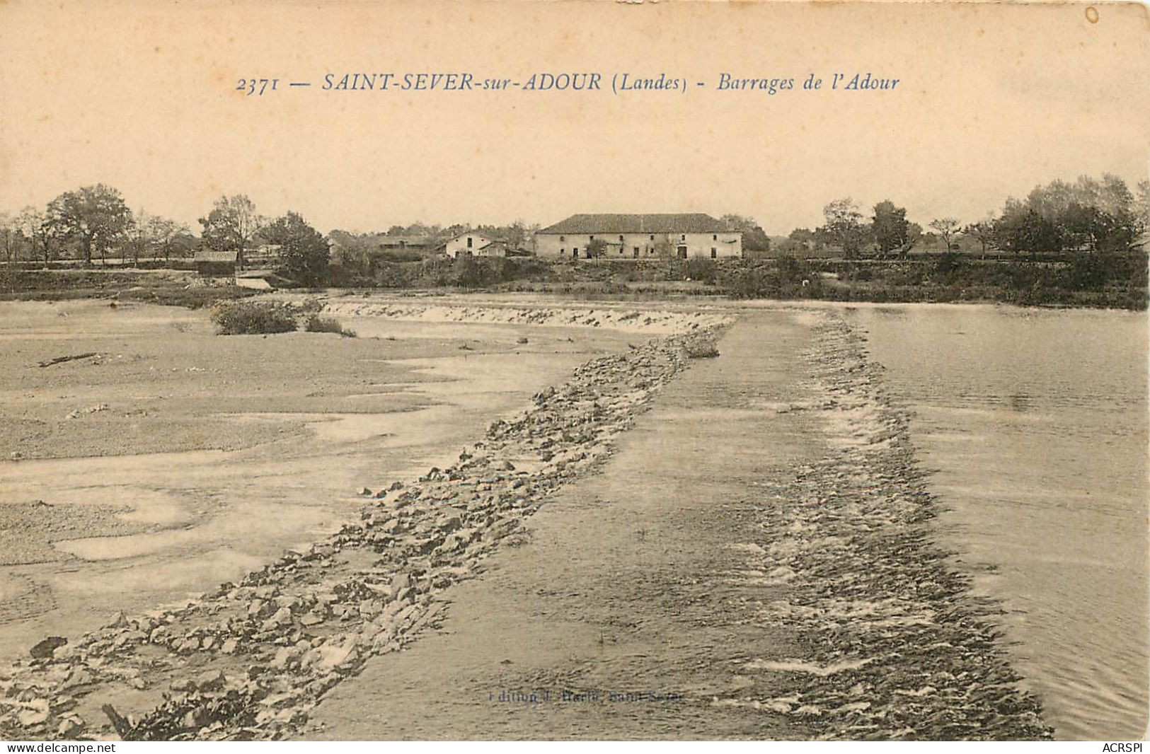 LANDES ST SEVER SUR ADOUR BARRAGES DE L ADOUR (scan Recto-verso) KEVREN0338 - Saint Sever