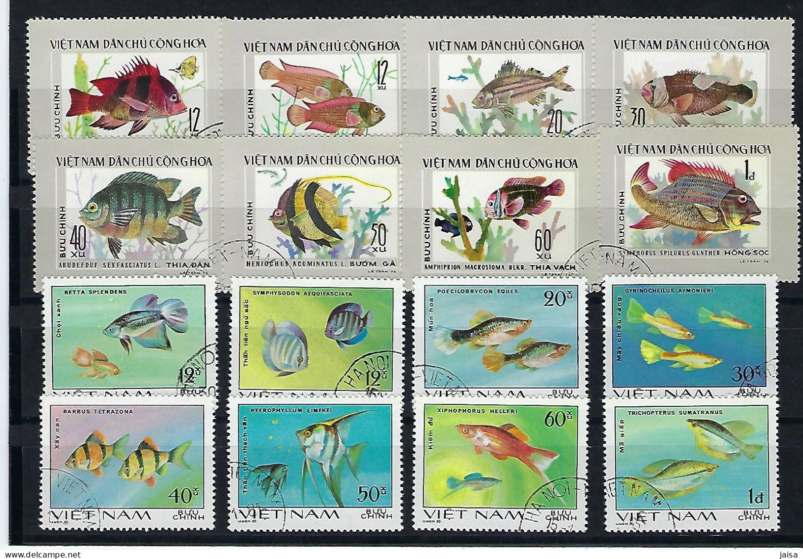 VIETNAM. Años 1976 Y 1981. Fauna (peces). - Vietnam