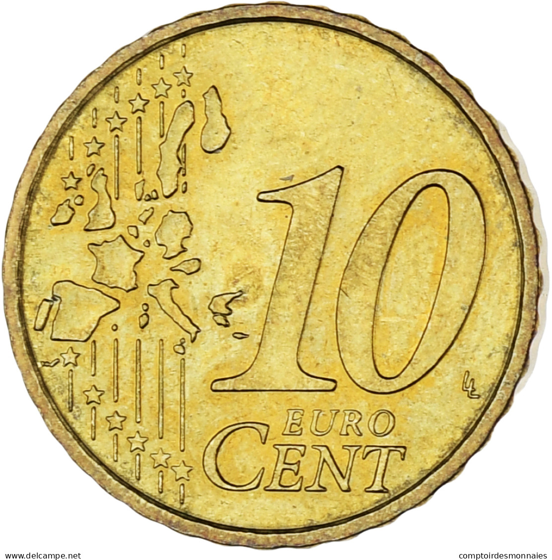 Monaco, Rainier III, 10 Euro Cent, 2002, Paris, SPL, Laiton, Gadoury:MC175 - Monaco