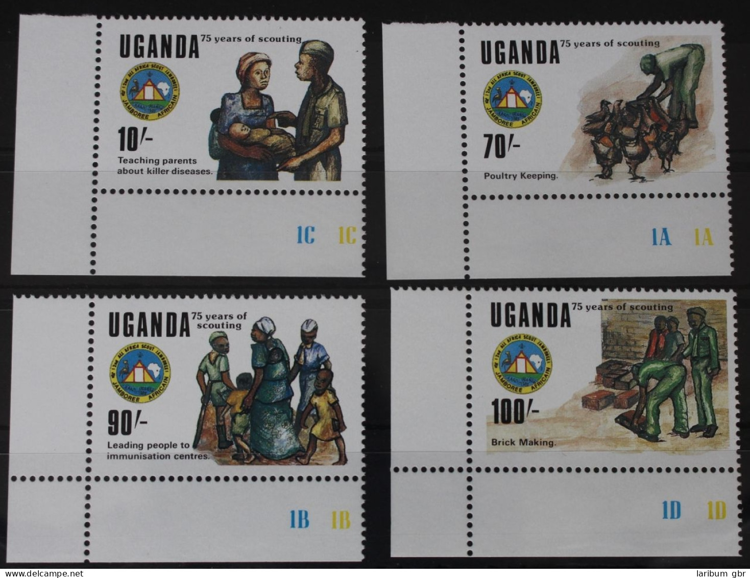 Uganda 662-665 Postfrisch Pfadfinder #WT290 - Oeganda (1962-...)