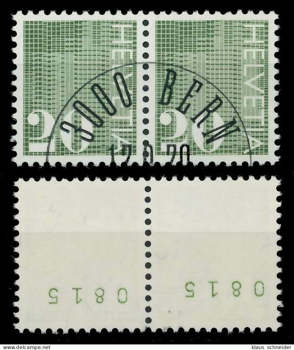 SCHWEIZ ROLLENMARKEN Nr 934yaRII Gestempelt WAAGR PAAR X73137A - Coil Stamps