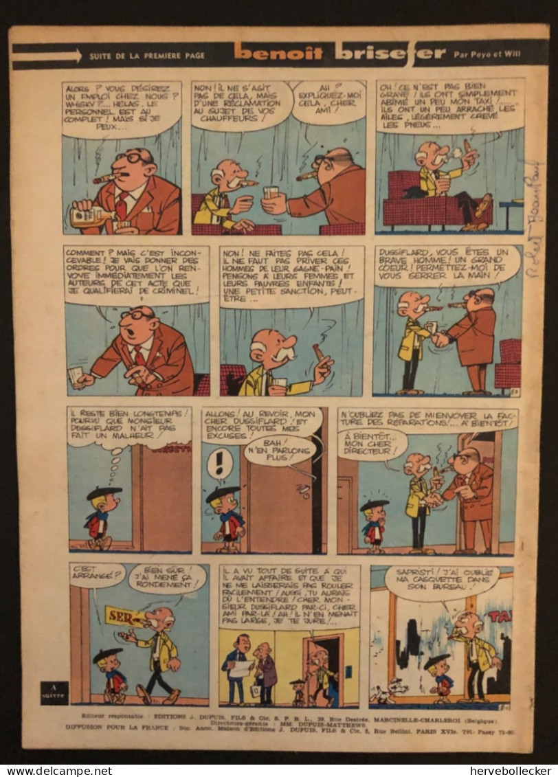 Spirou Hebdomadaire N° 1189 - 1961 - Spirou Magazine