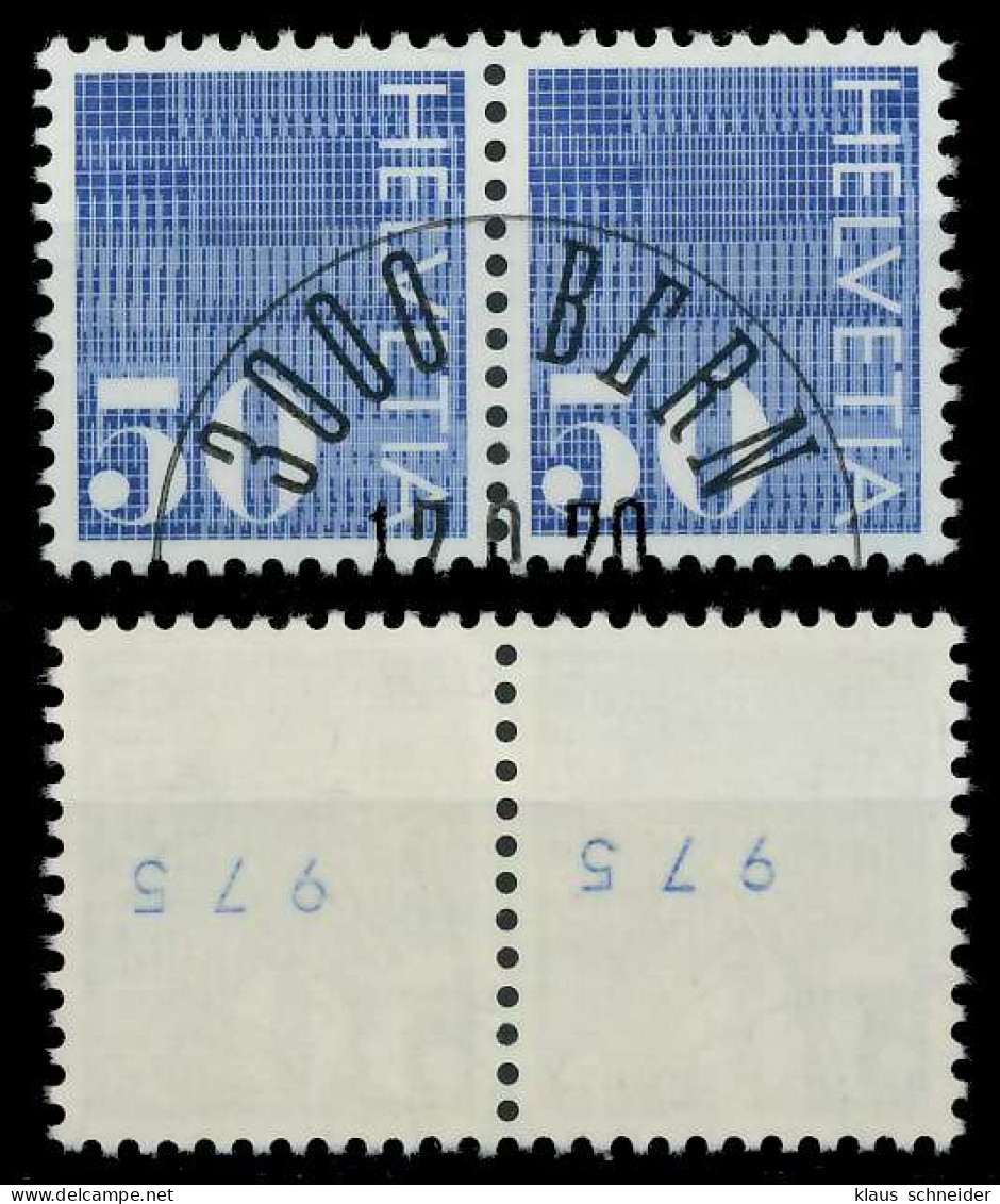 SCHWEIZ ROLLENMARKEN Nr 935yaRII Gestempelt WAAGR PAAR X731376 - Coil Stamps