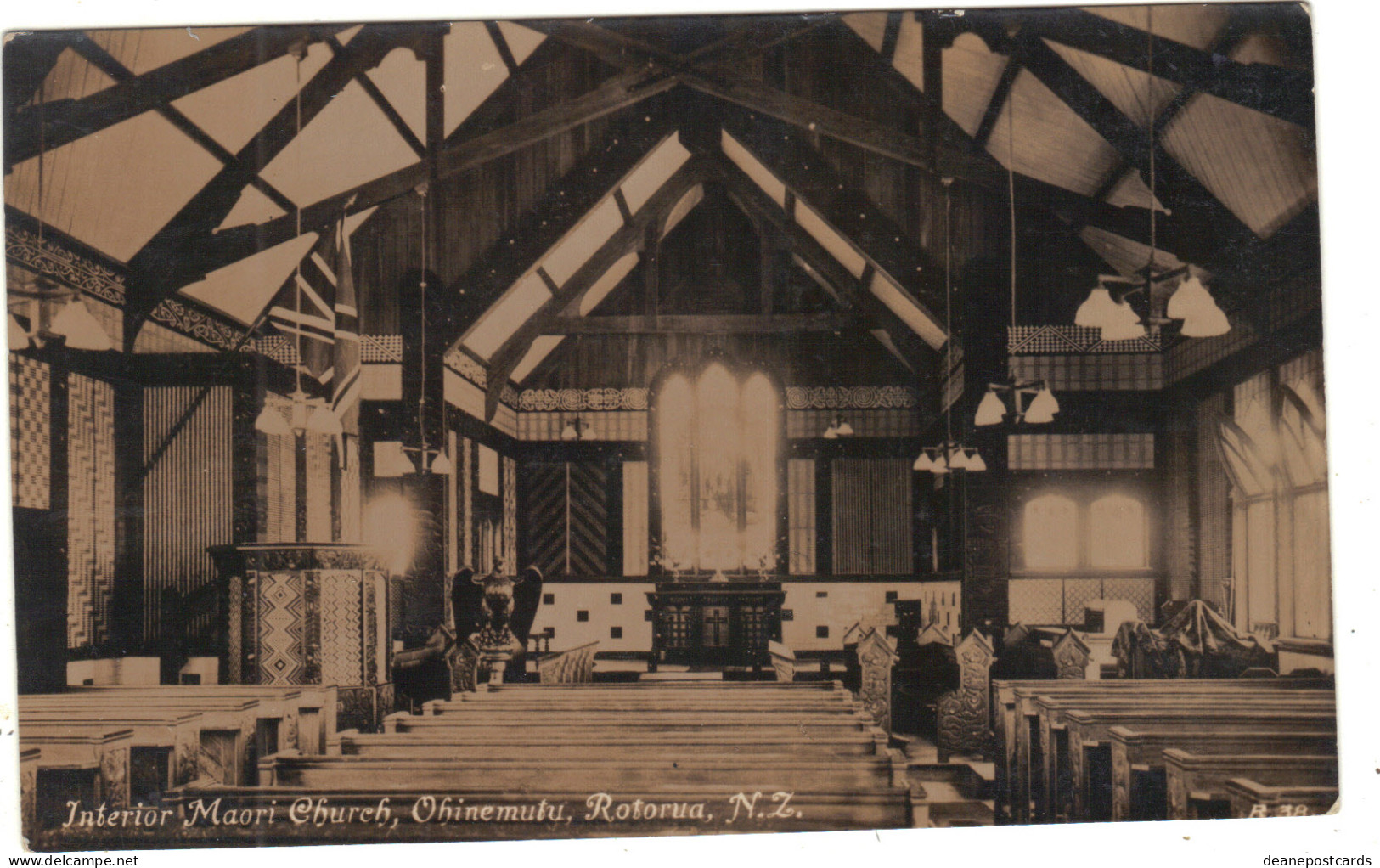 New Zealand - Ohinemulu Rotorua Interior Maori Church - New Zealand