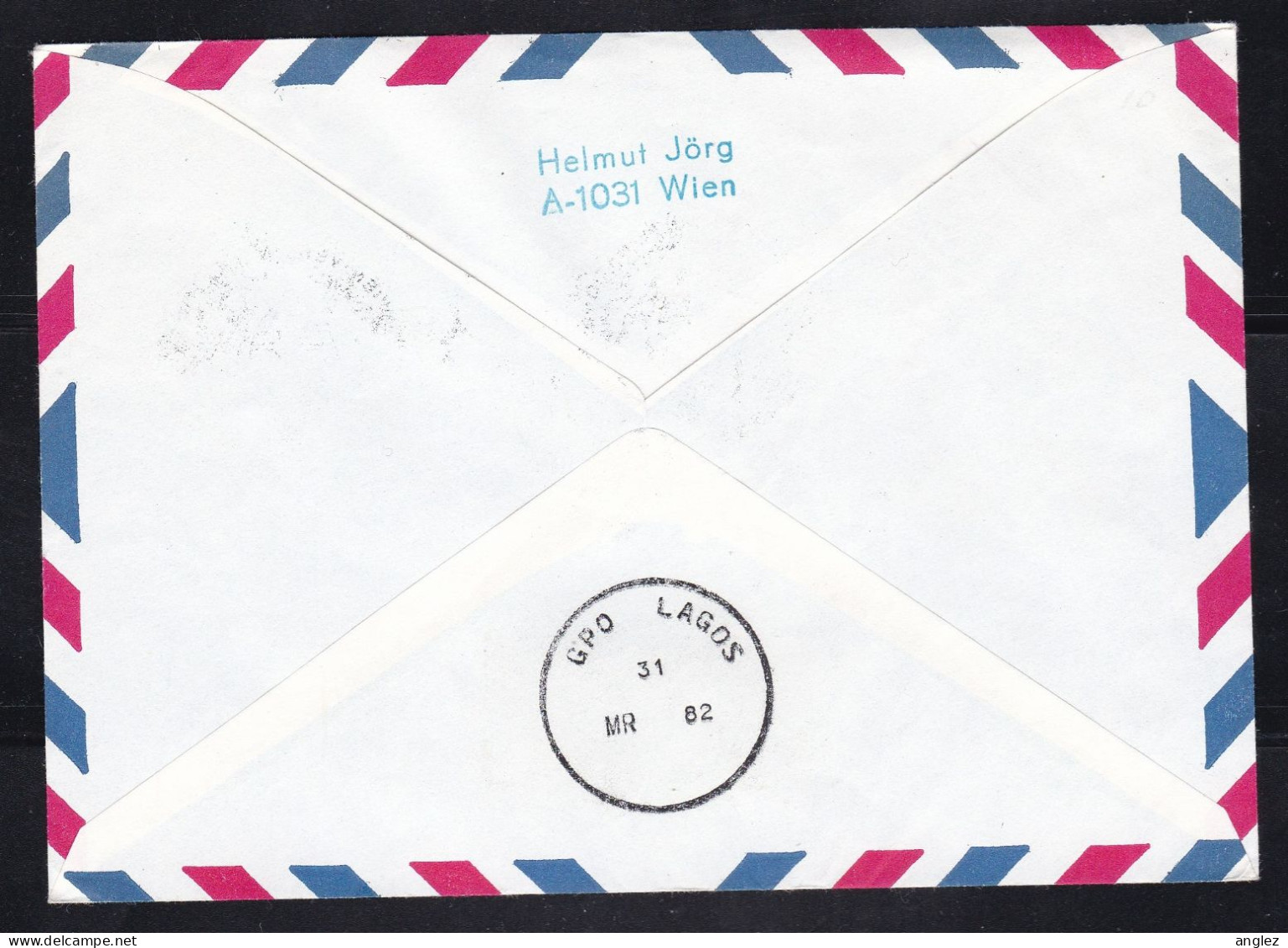 United Nations Vienna Office - First SAS Flight Wien To Lagos Registered Airmail Cover - Lettres & Documents