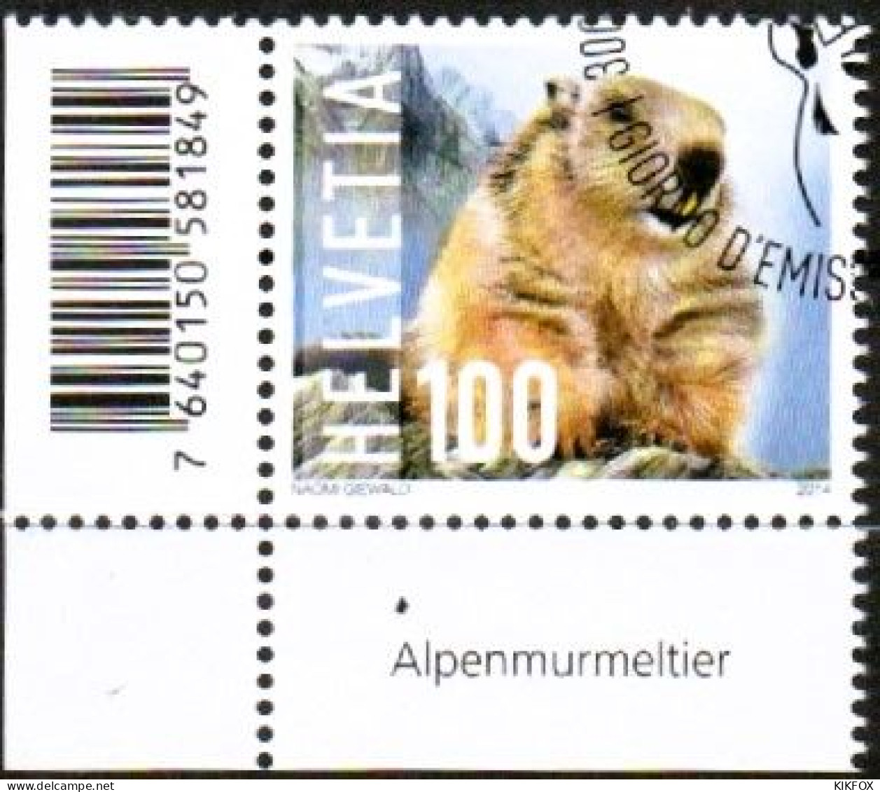 SUISSE ,SCHWEIZ,2014,  MI.2360, SBK 1521, ANIMAUX SAUVAGES,  GESTEMPELT, OBLITERE - Usados