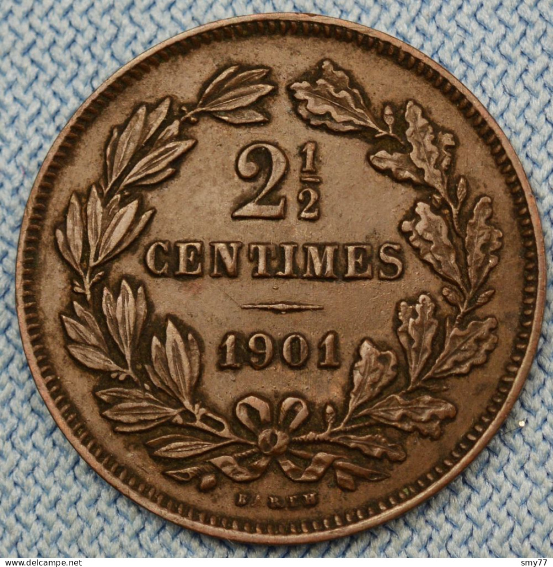Luxembourg • 2 1/2 Centimes 1901 • SUP / XF+  • B_RTH - Error - A Almost Absent • Luxemburg •  [24-573] - Luxembourg
