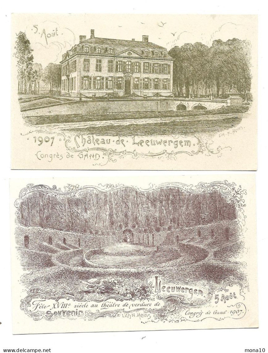 Château De Leewergem; Fête Au Théâtre De Verdure, Congrès De Gand; 1907; Heins - Zottegem