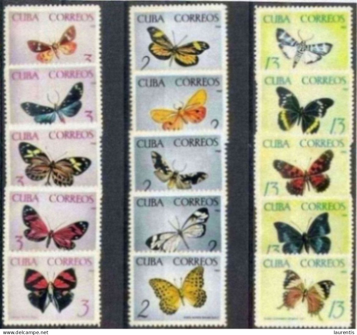 783  Butterflies - Papillons - Yv. 881-95 - No Gum - Cb - 2,95 . - Schmetterlinge