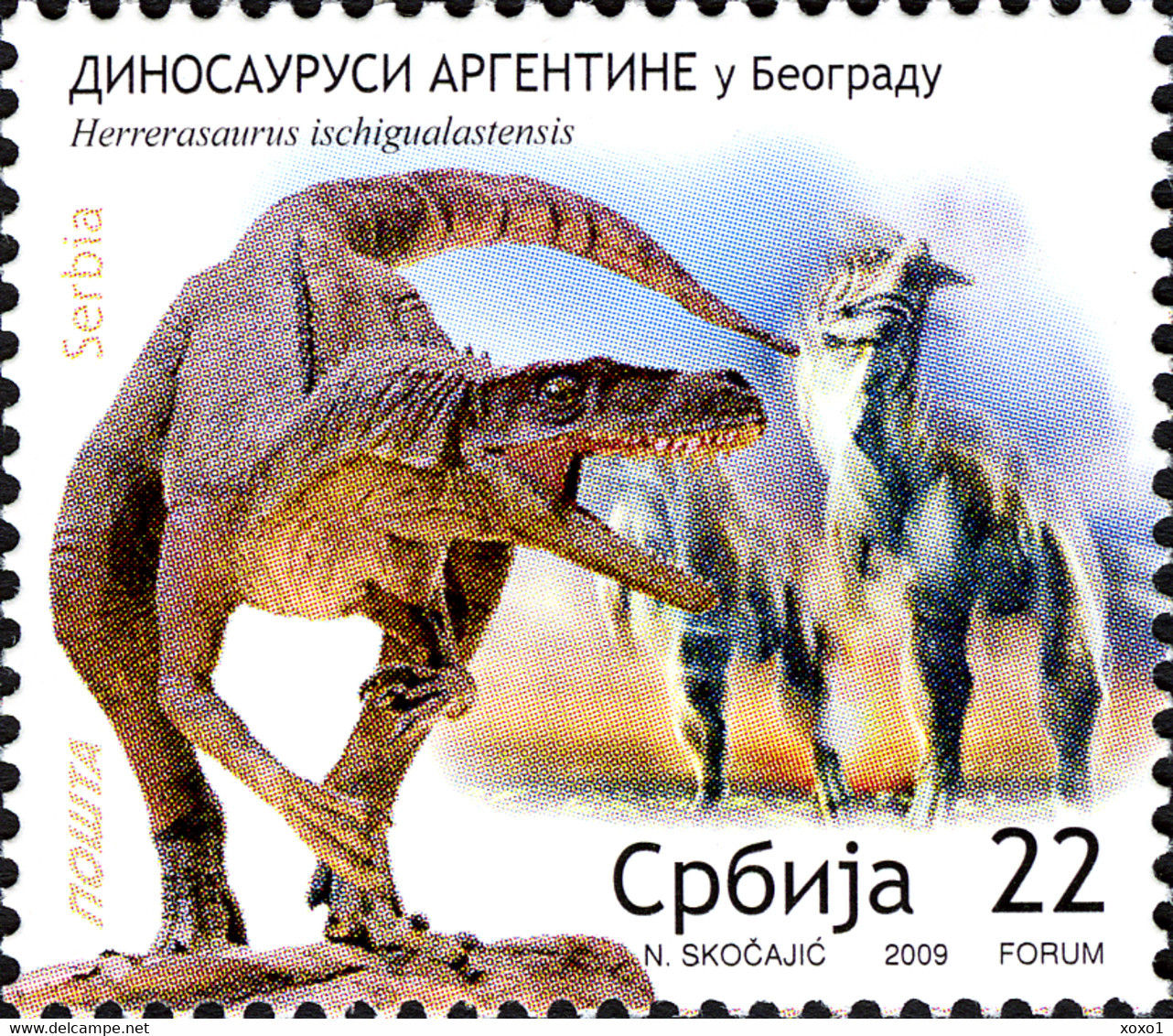 Serbia 2009 MiNr. 328 - 329  Serbien Fauna (Prehistoric) Museum Exhibits - Dinosaurs Of Argentina  2v MNH**  3,00 € - Serbia